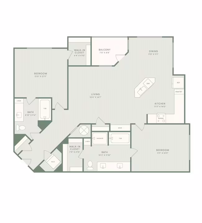 Unit 11-302 floor plan